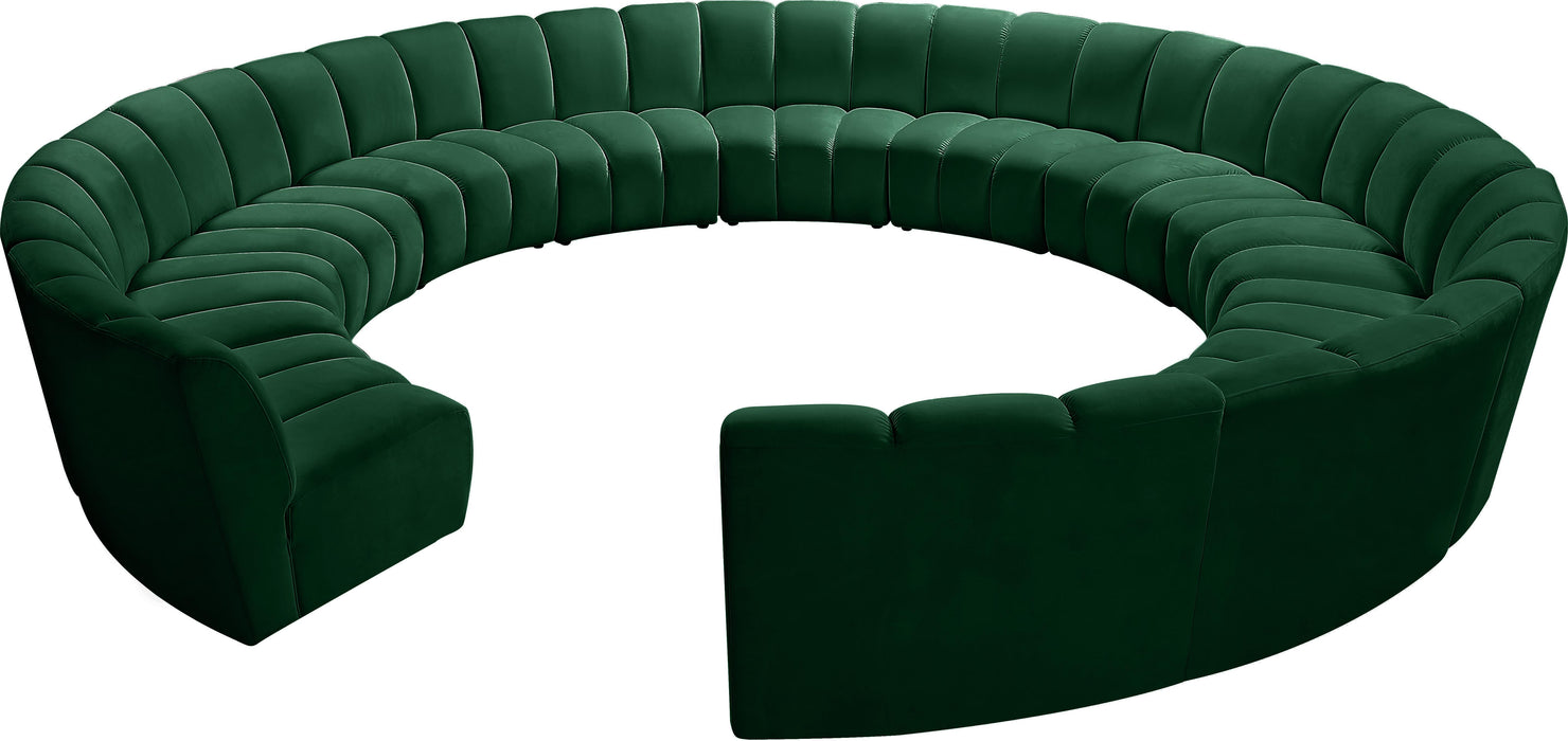 Infinity Green Velvet 12pc. Modular Sectional - Just Furniture (PA) - Multi Location