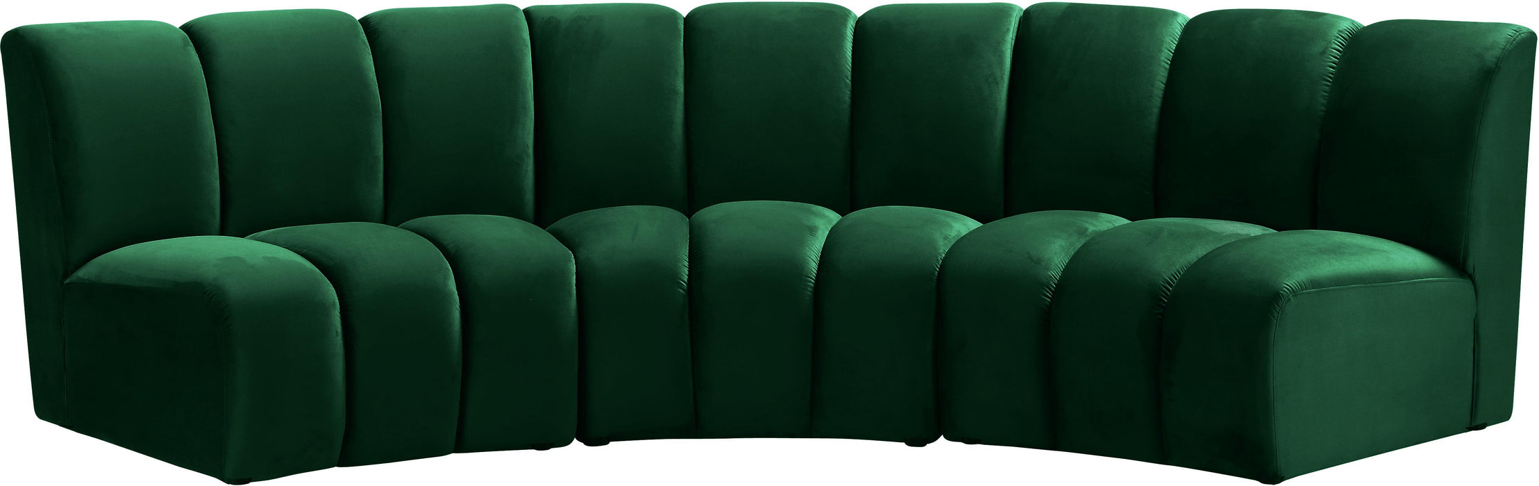 Infinity Green Velvet 3pc. Modular Sectional - Just Furniture (PA) - Multi Location