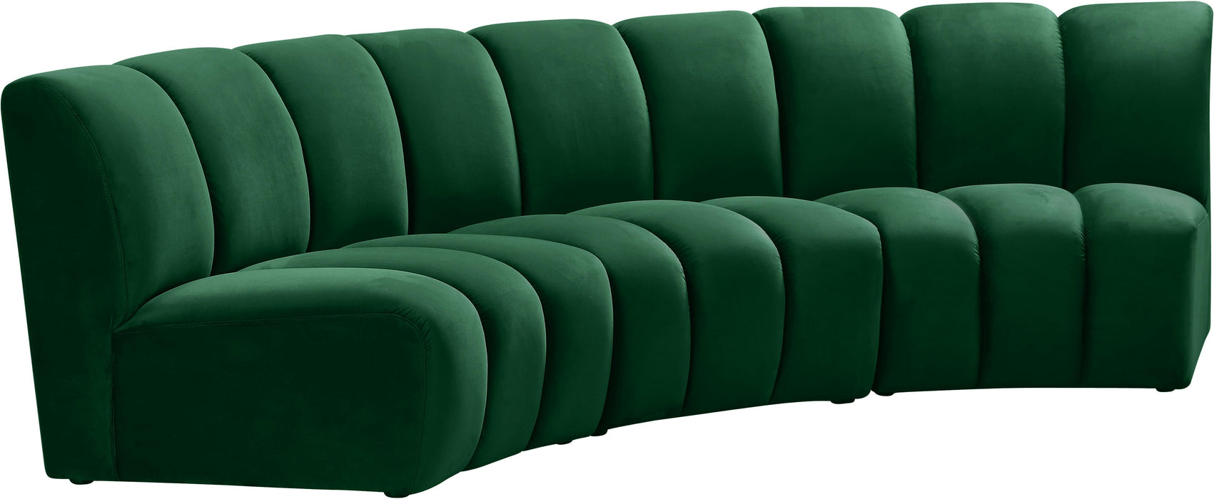 Infinity Green Velvet 3pc. Modular Sectional - Just Furniture (PA) - Multi Location