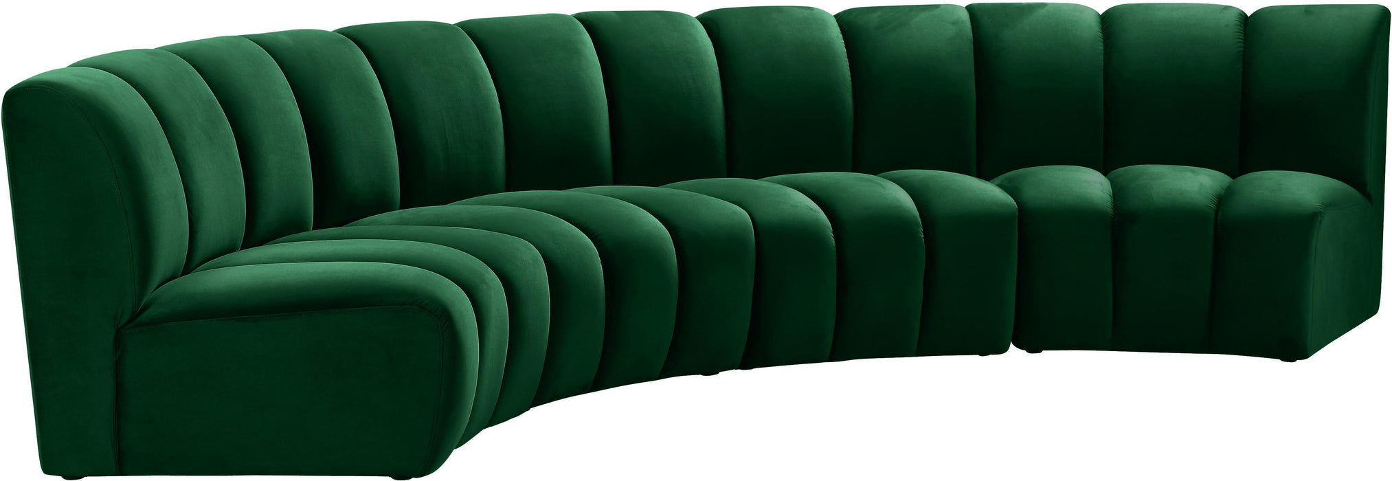 Infinity Green Velvet 4pc. Modular Sectional - Just Furniture (PA) - Multi Location