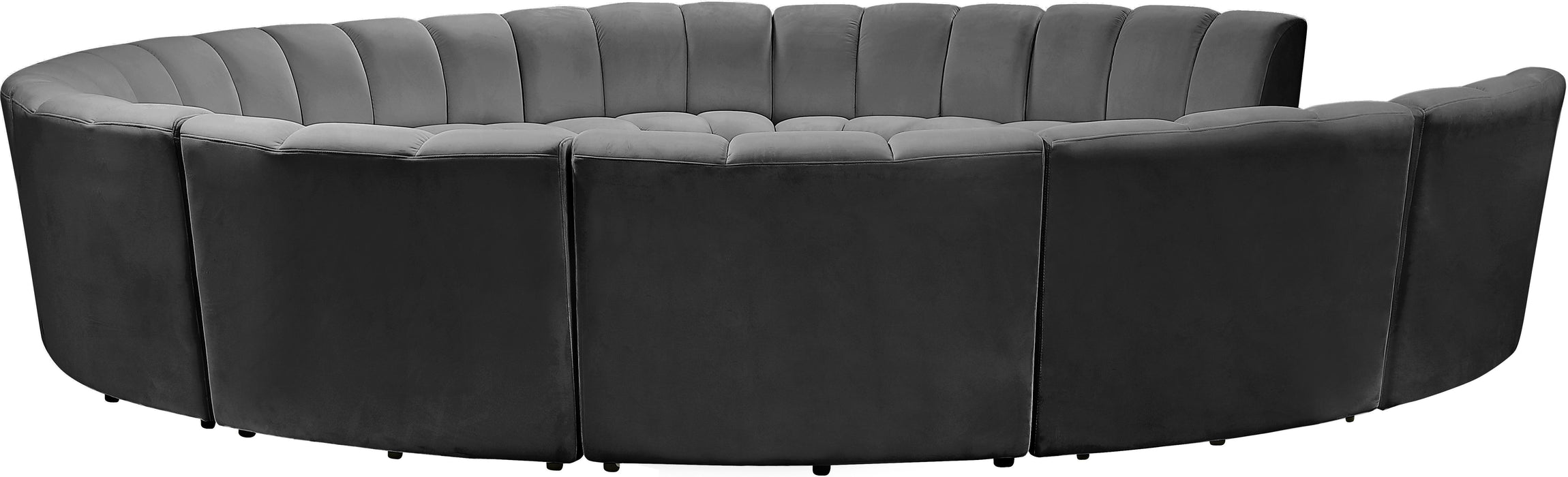 Infinity Grey Velvet 11pc. Modular Sectional - Just Furniture (PA) - Multi Location