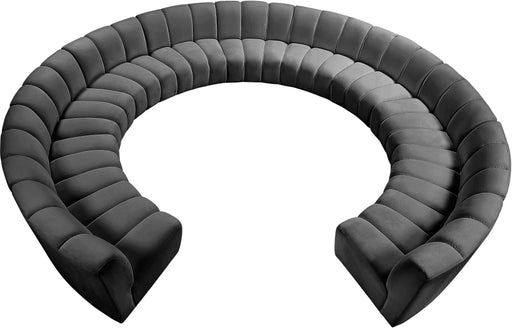 Infinity Grey Velvet 11pc. Modular Sectional - Just Furniture (PA) - Multi Location