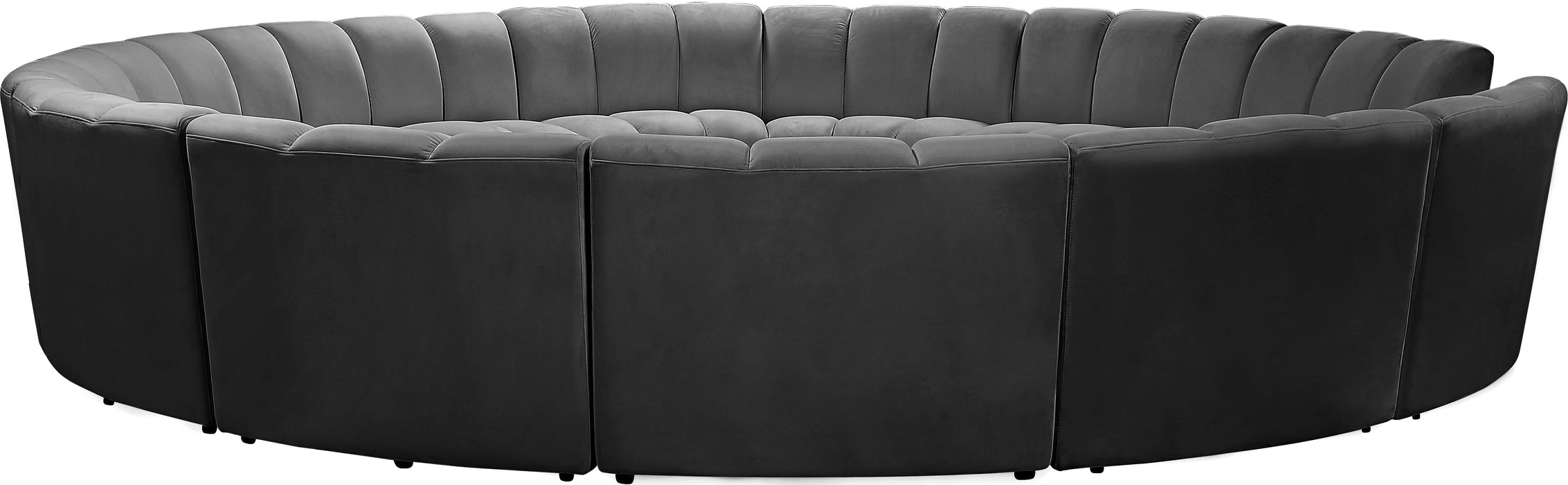 Infinity Grey Velvet 12pc. Modular Sectional - Just Furniture (PA) - Multi Location