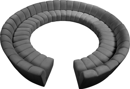 Infinity Grey Velvet 12pc. Modular Sectional - Just Furniture (PA) - Multi Location