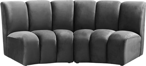 Infinity Grey Velvet 2pc. Modular Sectional - Just Furniture (PA) - Multi Location