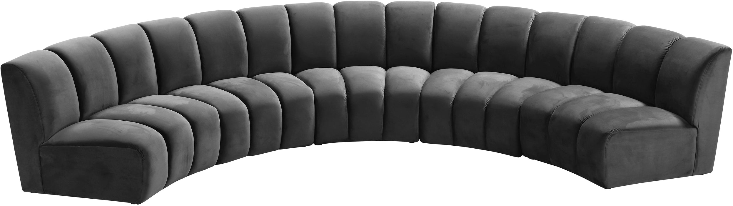 Infinity Grey Velvet 5pc. Modular Sectional - Just Furniture (PA) - Multi Location