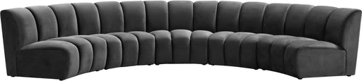 Infinity Grey Velvet 5pc. Modular Sectional - Just Furniture (PA) - Multi Location