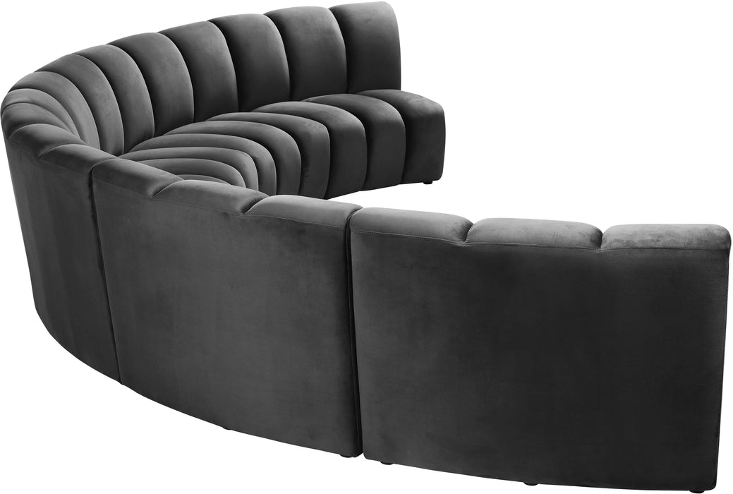Infinity Grey Velvet 5pc. Modular Sectional - Just Furniture (PA) - Multi Location