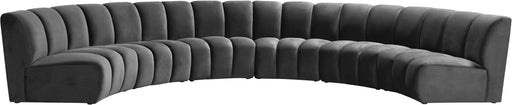 Infinity Grey Velvet 6pc. Modular Sectional - Just Furniture (PA) - Multi Location