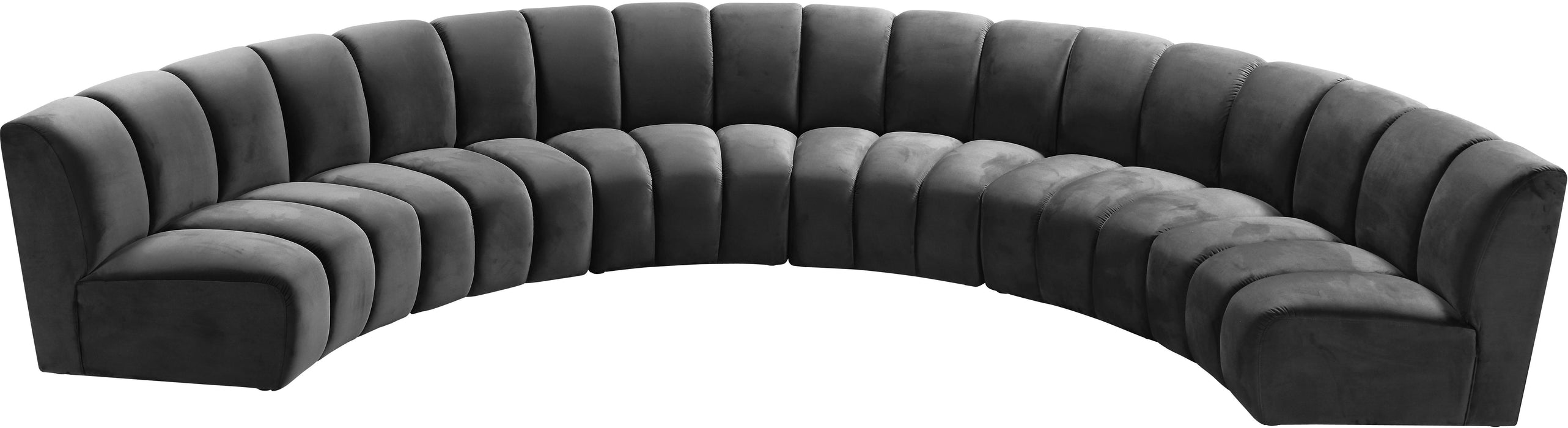 Infinity Grey Velvet 6pc. Modular Sectional - Just Furniture (PA) - Multi Location