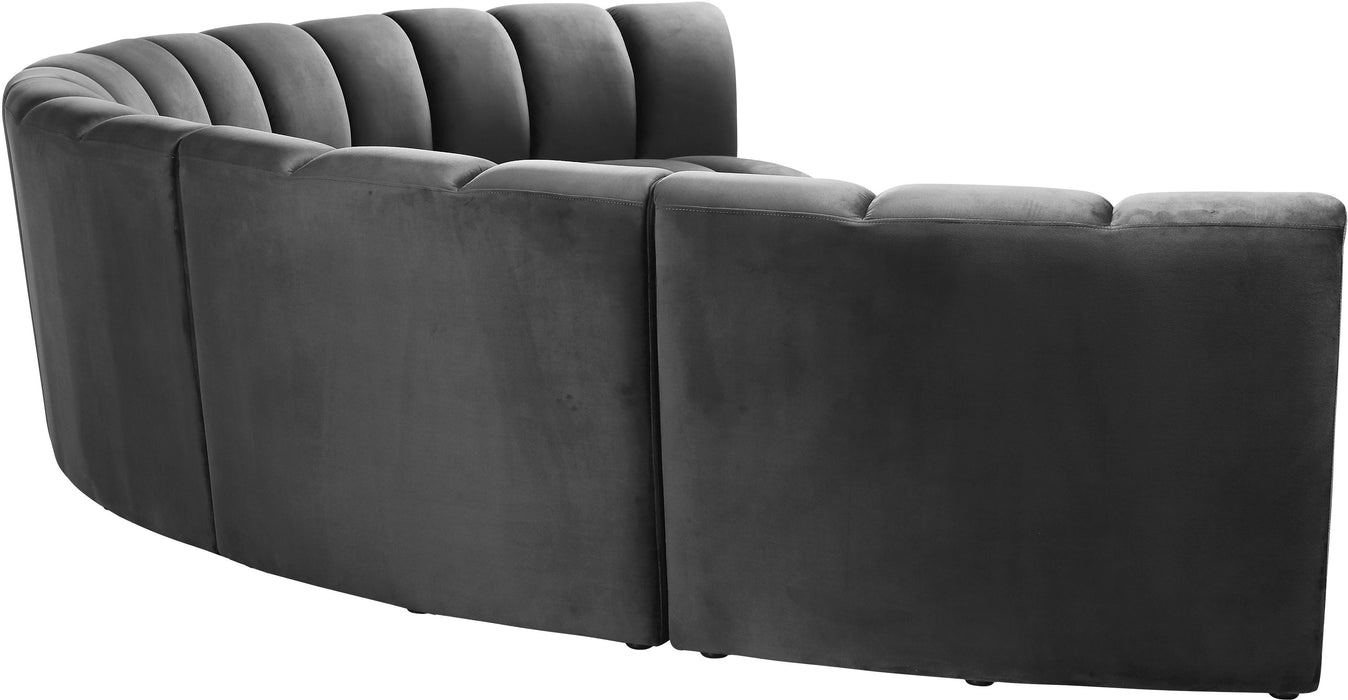 Infinity Grey Velvet 6pc. Modular Sectional - Just Furniture (PA) - Multi Location