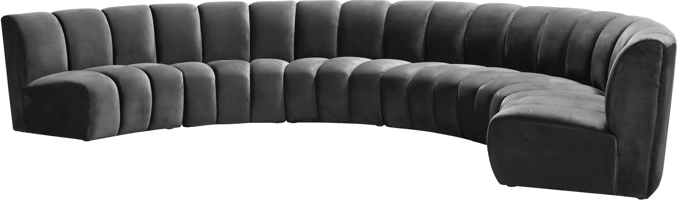 Infinity Grey Velvet 6pc. Modular Sectional - Just Furniture (PA) - Multi Location