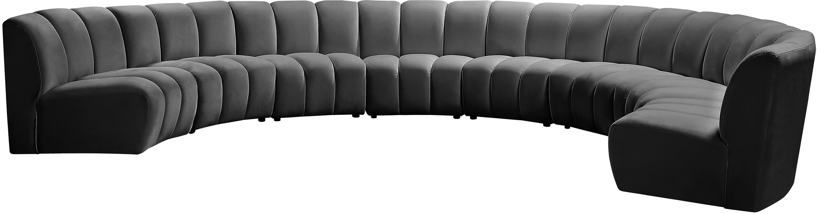 Infinity Grey Velvet 8pc. Modular Sectional - Just Furniture (PA) - Multi Location
