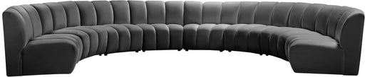 Infinity Grey Velvet 8pc. Modular Sectional - Just Furniture (PA) - Multi Location