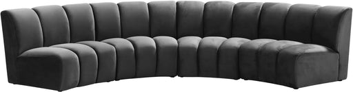 Infinity Grey Velvet 4pc. Modular Sectional - Just Furniture (PA) - Multi Location