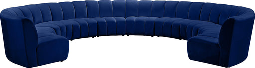Infinity Navy Velvet 10pc. Modular Sectional - Just Furniture (PA) - Multi Location