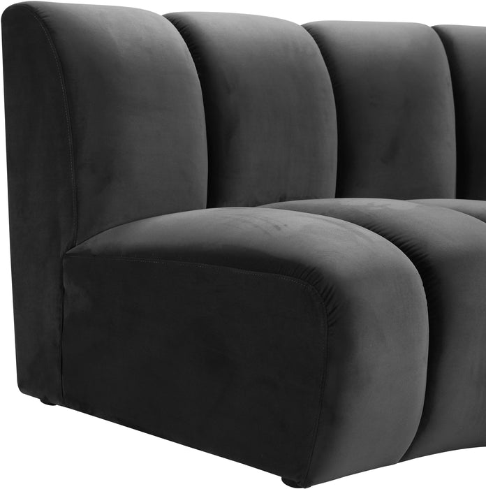 Infinity Grey Velvet 7pc. Modular Sectional - Just Furniture (PA) - Multi Location