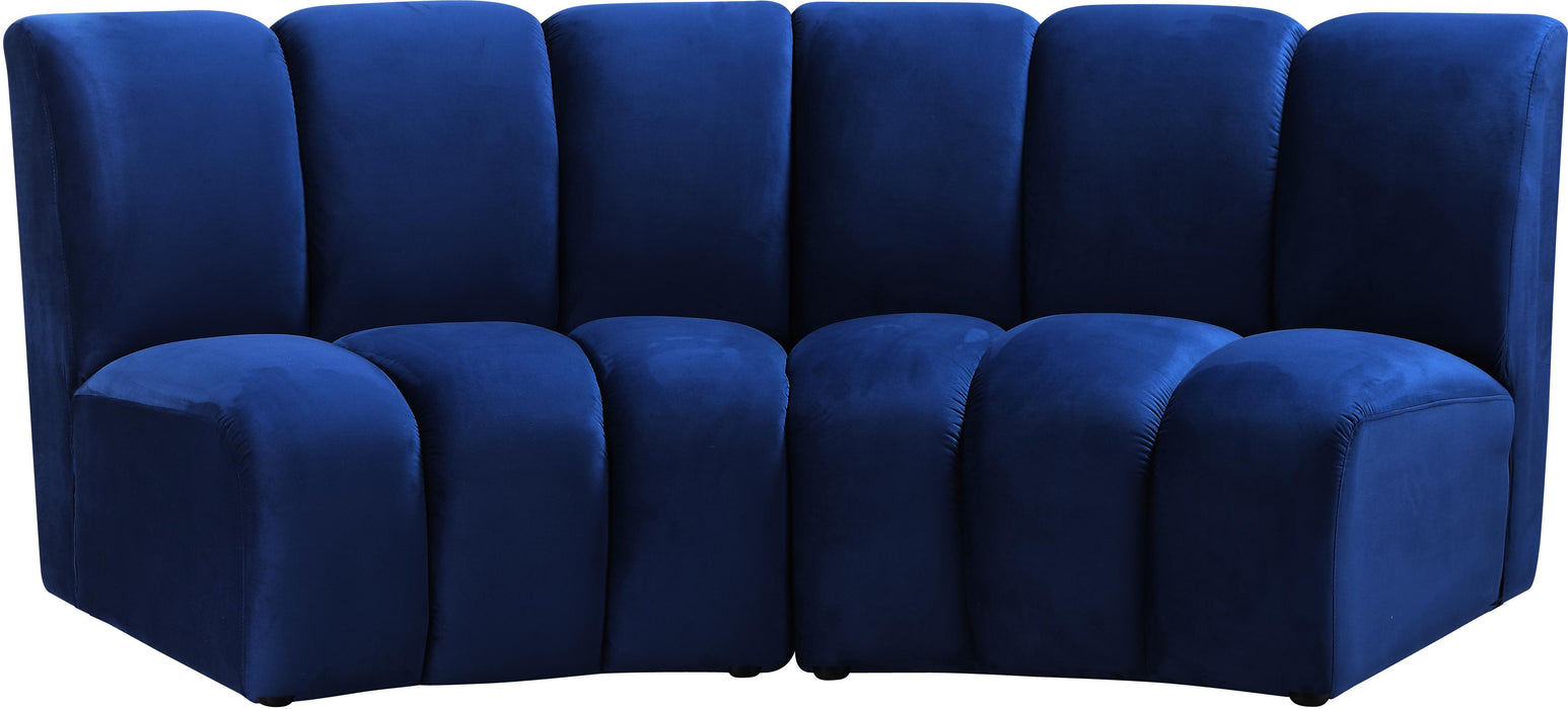 Infinity Navy Velvet 2pc. Modular Sectional - Just Furniture (PA) - Multi Location