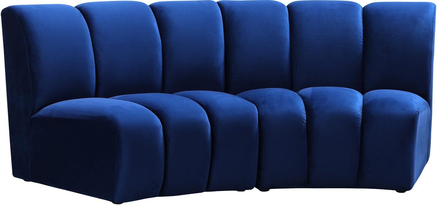 Infinity Navy Velvet 2pc. Modular Sectional - Just Furniture (PA) - Multi Location