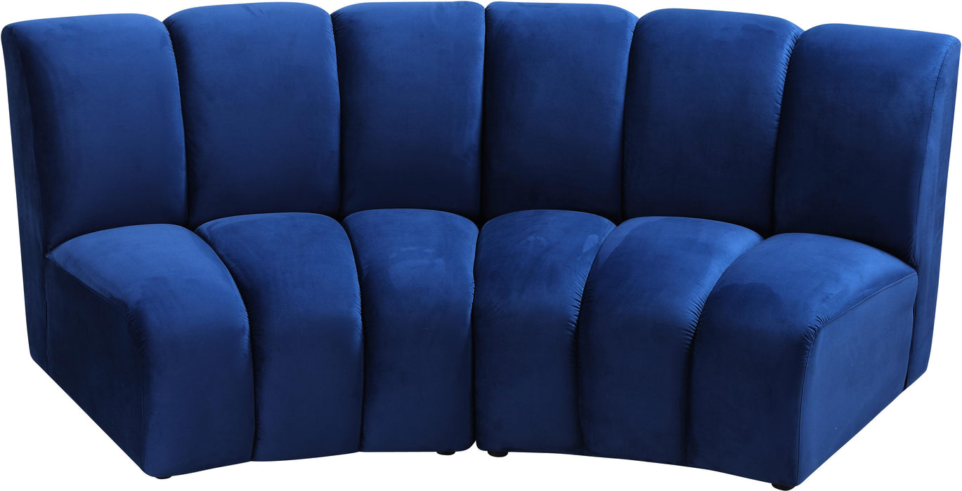Infinity Navy Velvet 2pc. Modular Sectional - Just Furniture (PA) - Multi Location