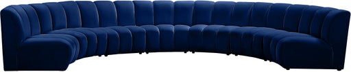 Infinity Navy Velvet 7pc. Modular Sectional - Just Furniture (PA) - Multi Location