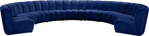 Infinity Navy Velvet 9pc. Modular Sectional - Just Furniture (PA) - Multi Location