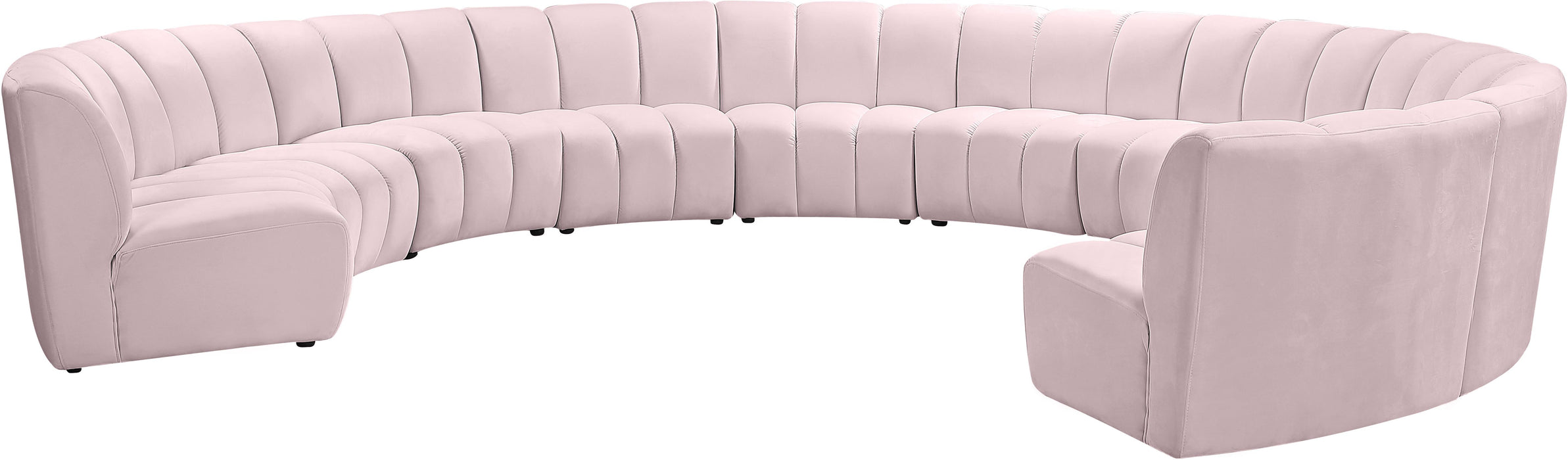 Infinity Pink Velvet 10pc. Modular Sectional - Just Furniture (PA) - Multi Location