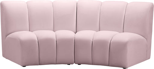 Infinity Pink Velvet 2pc. Modular Sectional - Just Furniture (PA) - Multi Location