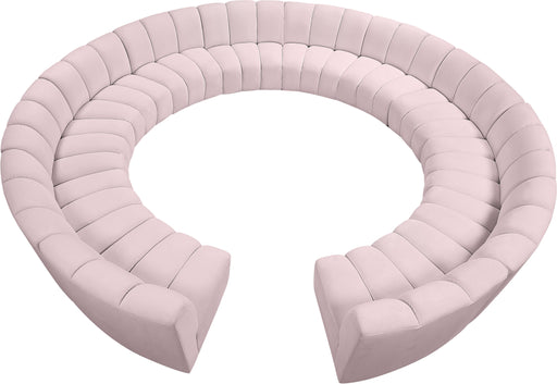 Infinity Pink Velvet 12pc. Modular Sectional - Just Furniture (PA) - Multi Location