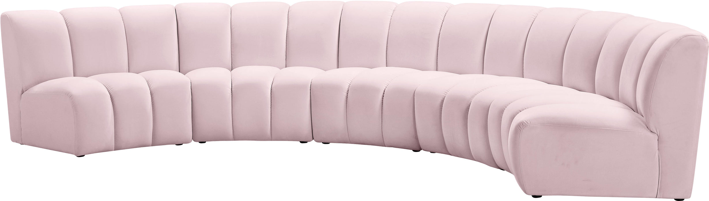 Infinity Pink Velvet 5pc. Modular Sectional - Just Furniture (PA) - Multi Location