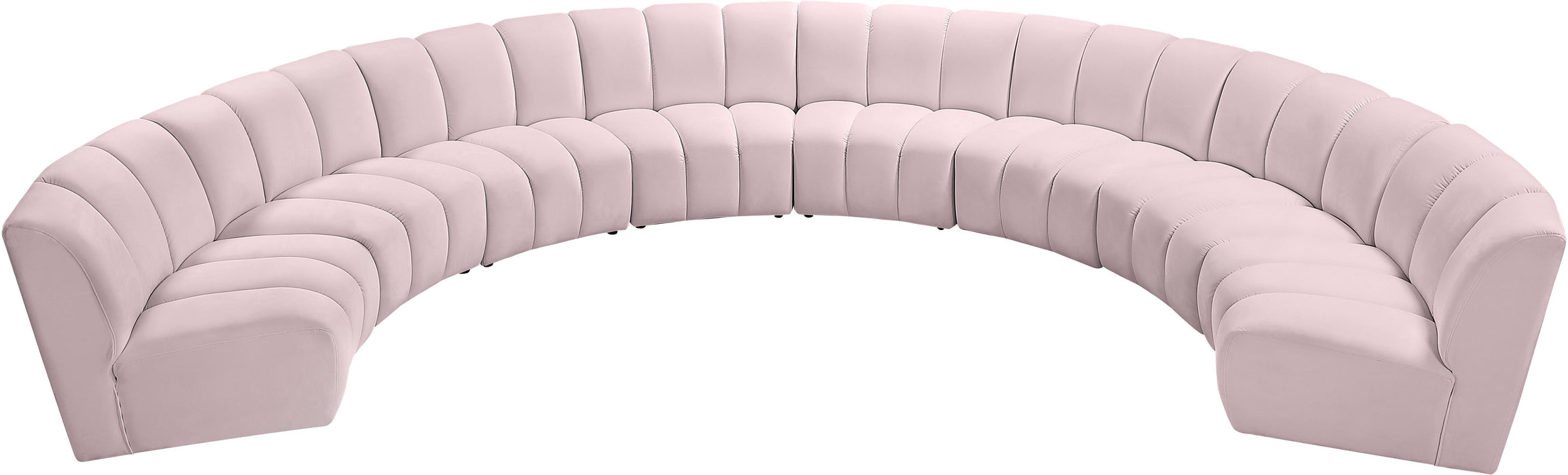 Infinity Pink Velvet 8pc. Modular Sectional - Just Furniture (PA) - Multi Location