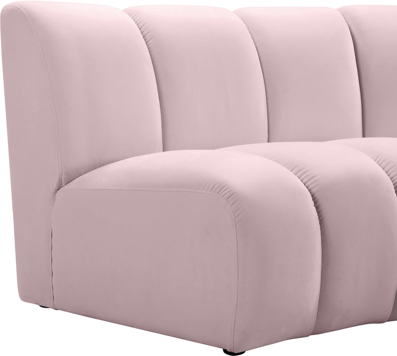 Infinity Pink Velvet 8pc. Modular Sectional - Just Furniture (PA) - Multi Location