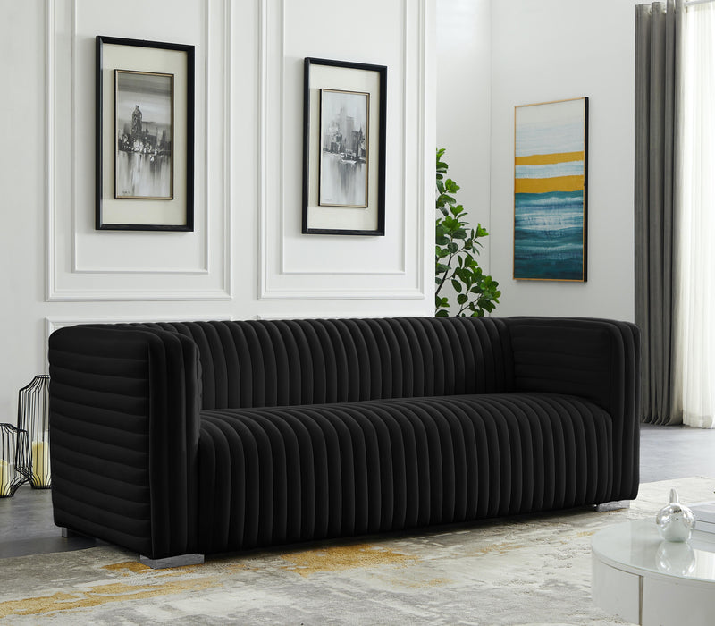 Ravish Black Velvet Sofa - Just Furniture (PA) - Multi Location