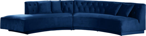 Kenzi Navy Velvet 2pc. Sectional - Just Furniture (PA) - Multi Location