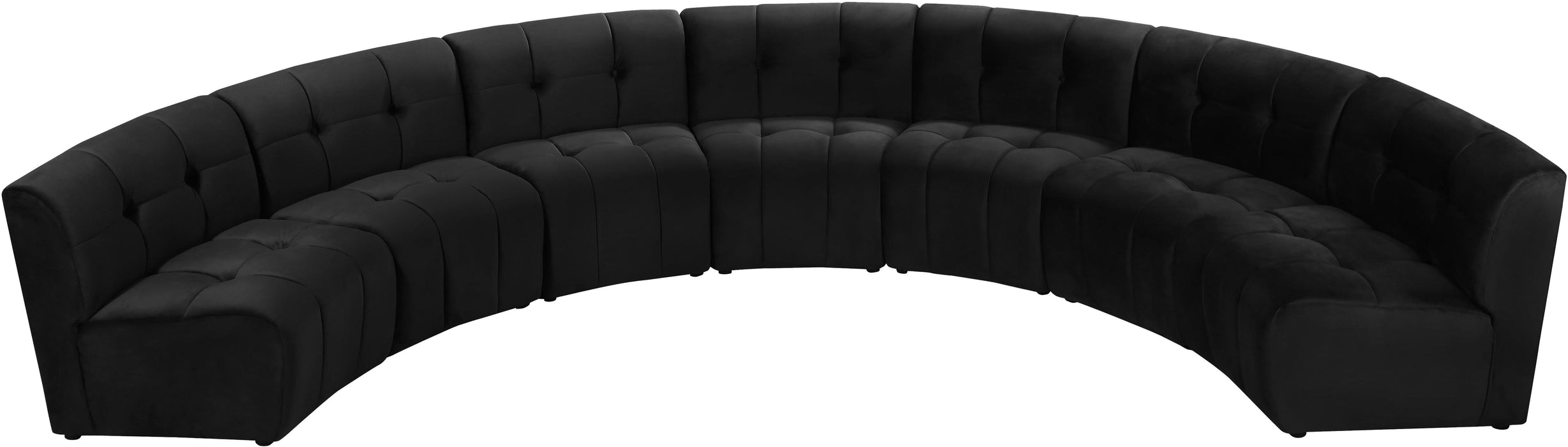 Limitless Black Velvet 7pc. Modular Sectional - Just Furniture (PA) - Multi Location
