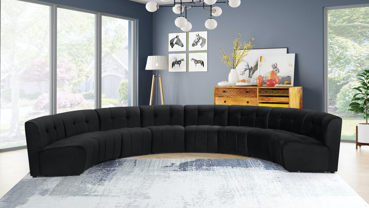 Limitless Black Velvet 8pc. Modular Sectional - Just Furniture (PA) - Multi Location