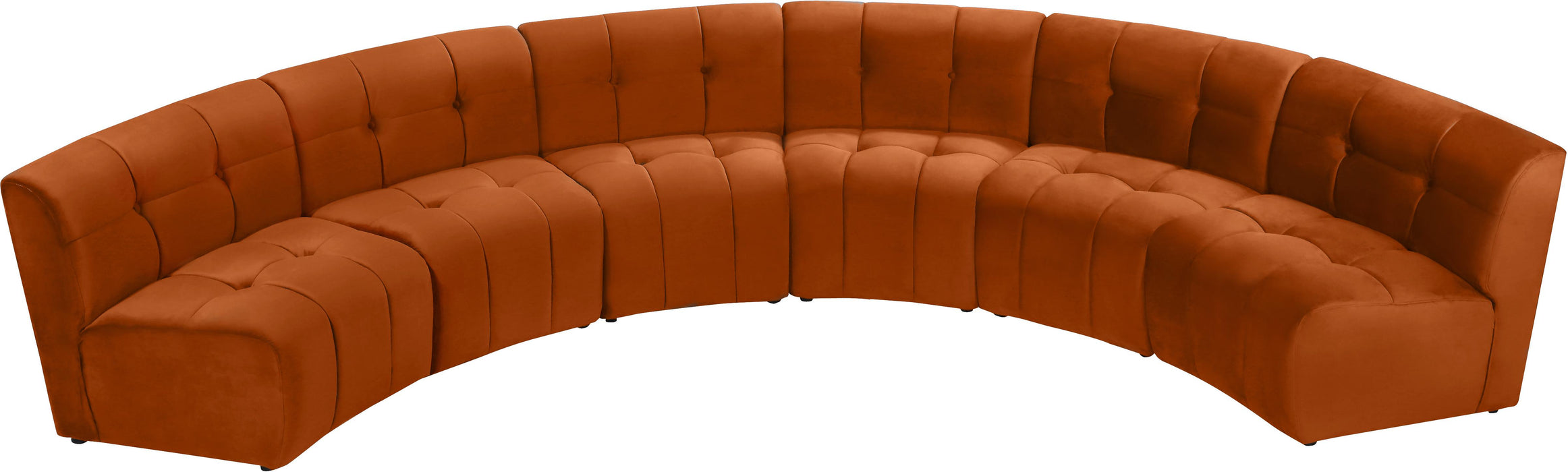 Limitless Cognac Velvet 6pc. Modular Sectional - Just Furniture (PA) - Multi Location