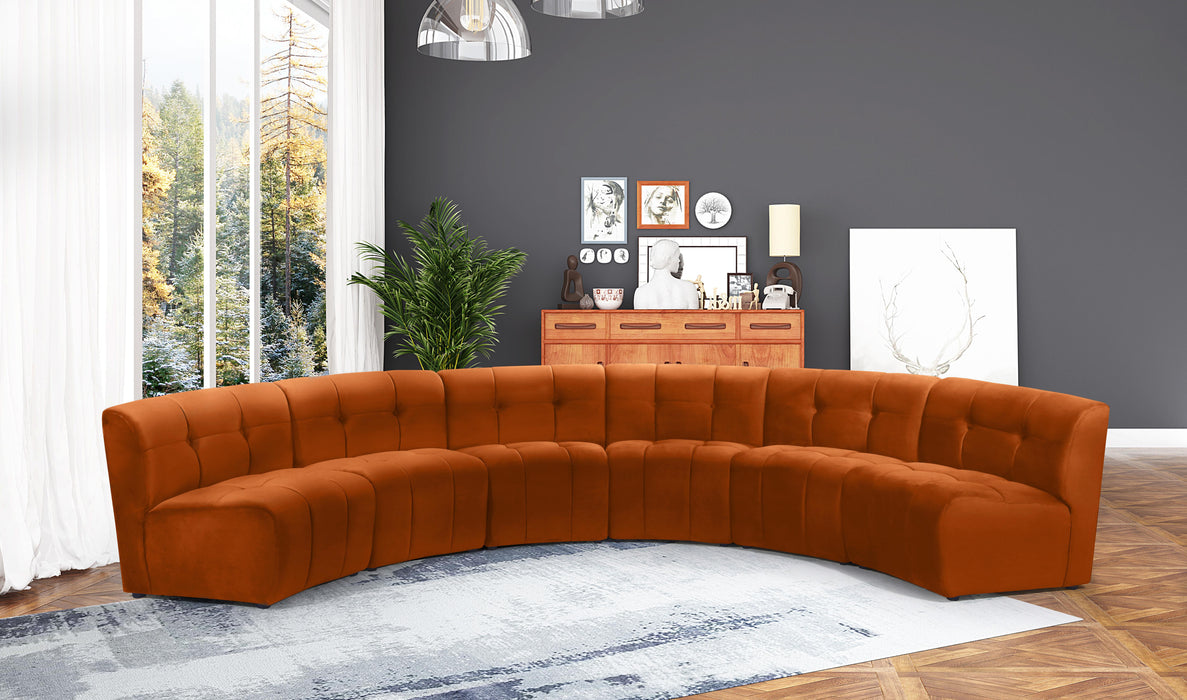 Limitless Cognac Velvet 6pc. Modular Sectional - Just Furniture (PA) - Multi Location