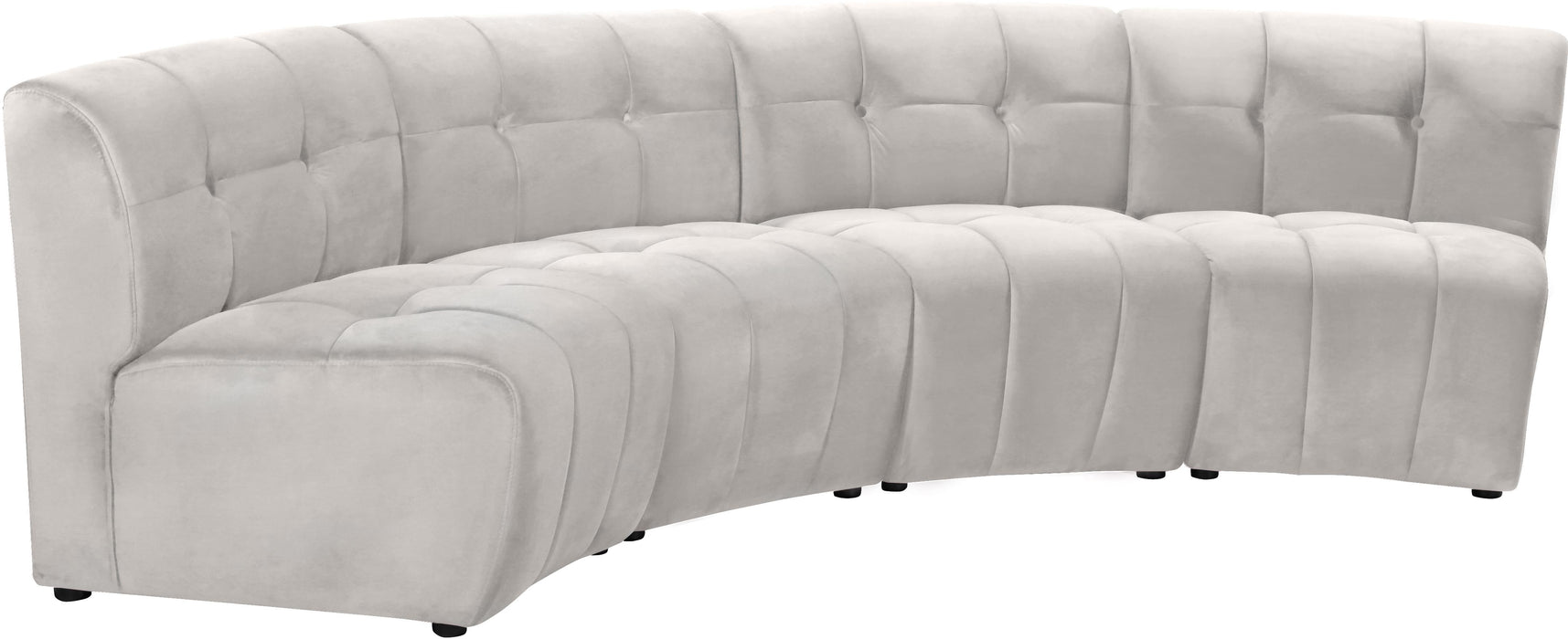 Limitless Cream Velvet 4pc. Modular Sectional - Just Furniture (PA) - Multi Location