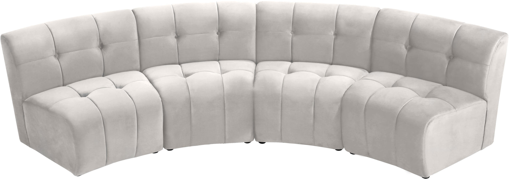 Limitless Cream Velvet 4pc. Modular Sectional - Just Furniture (PA) - Multi Location