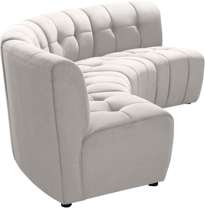 Limitless Cream Velvet 4pc. Modular Sectional - Just Furniture (PA) - Multi Location