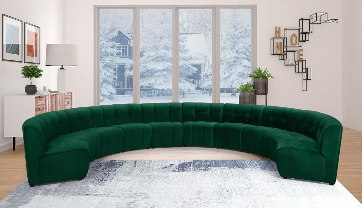 Limitless Green Velvet 10pc. Modular Sectional - Just Furniture (PA) - Multi Location