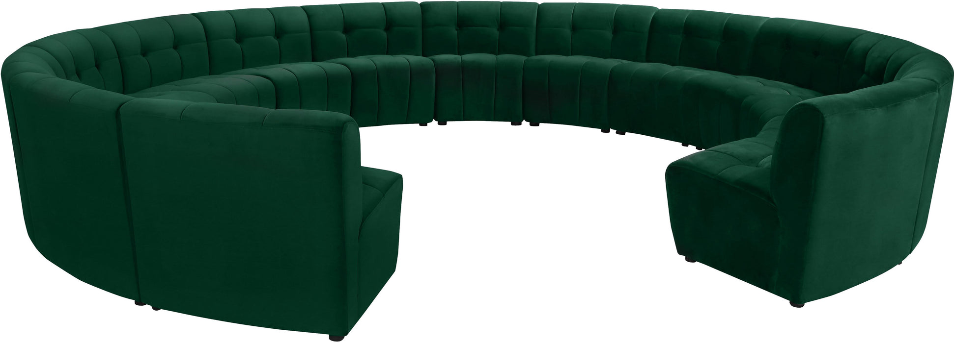 Limitless Green Velvet 14pc. Modular Sectional - Just Furniture (PA) - Multi Location