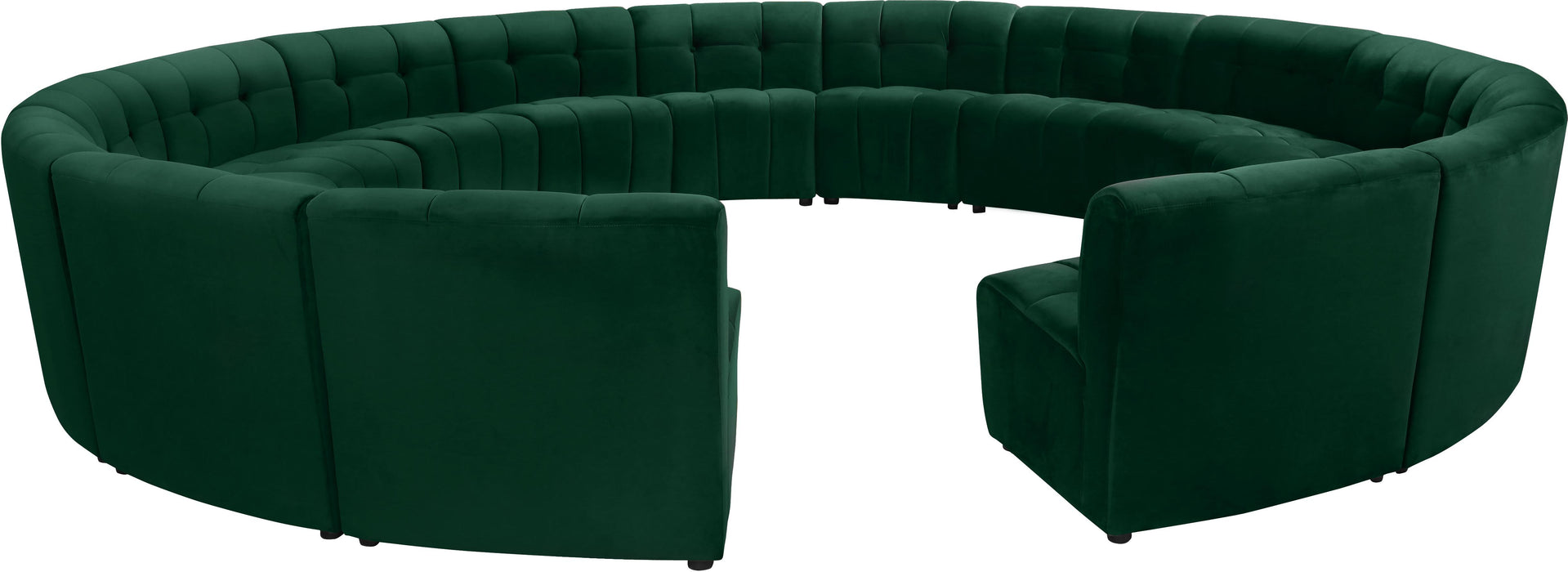 Limitless Green Velvet 15pc. Modular Sectional - Just Furniture (PA) - Multi Location