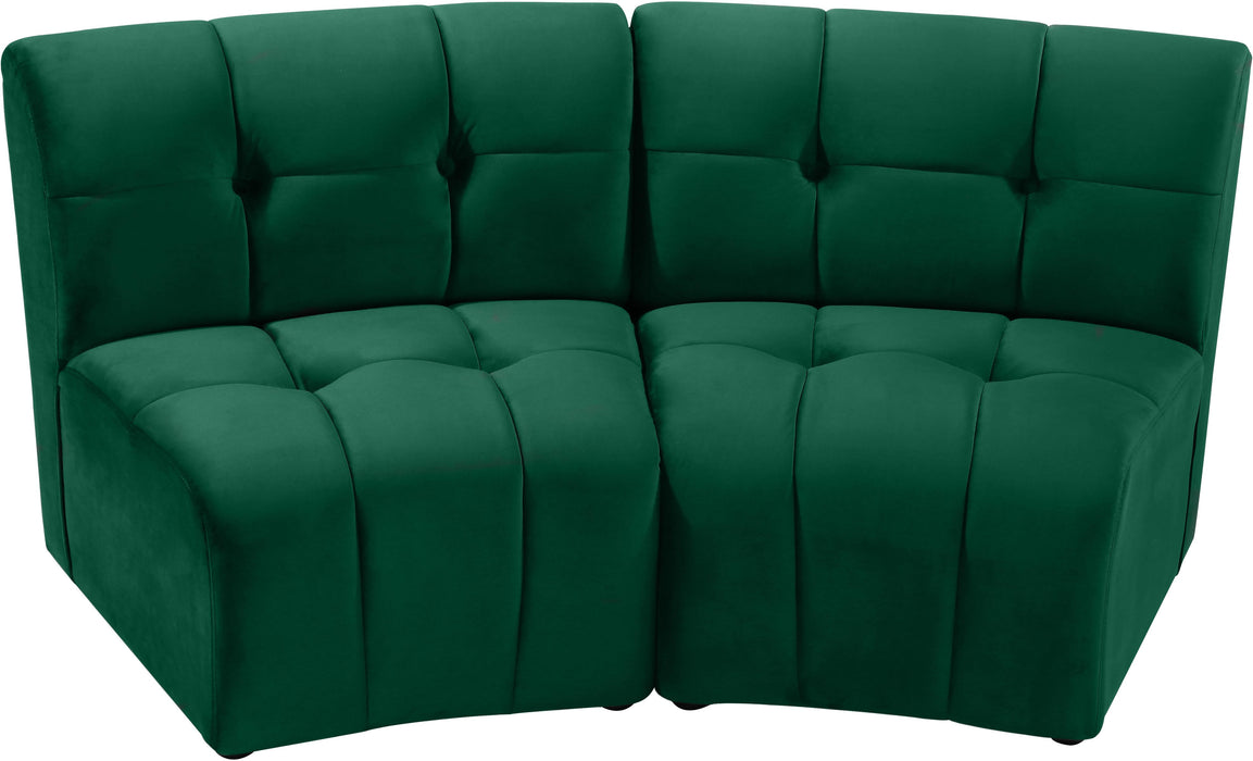 Limitless Green Velvet 2pc. Modular Sectional - Just Furniture (PA) - Multi Location
