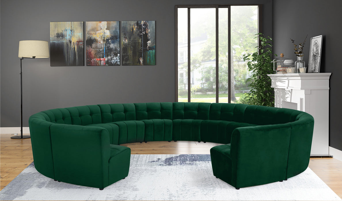 Limitless Green Velvet 14pc. Modular Sectional - Just Furniture (PA) - Multi Location