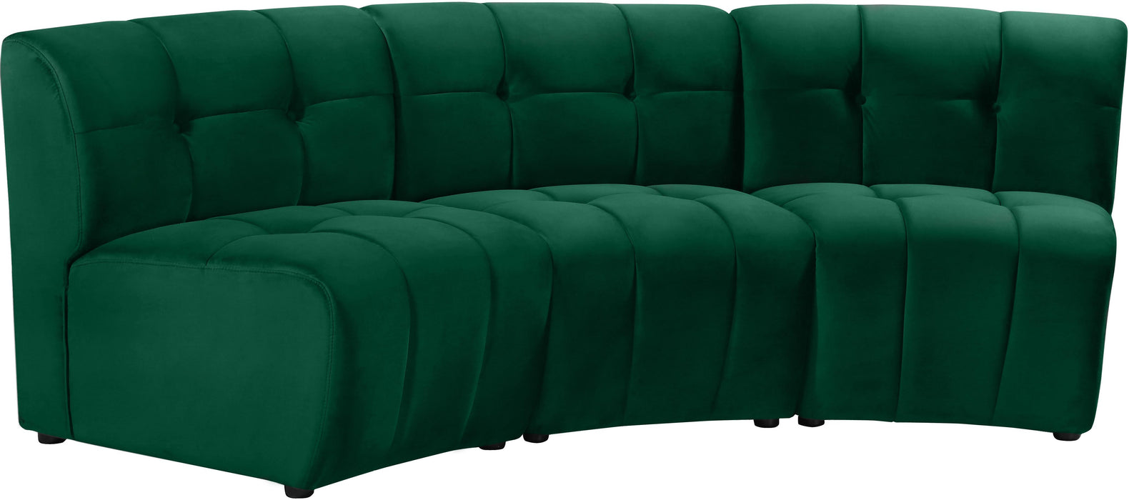 Limitless Green Velvet 3pc. Modular Sectional - Just Furniture (PA) - Multi Location