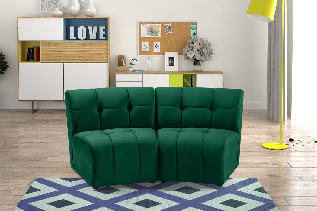 Limitless Green Velvet 2pc. Modular Sectional - Just Furniture (PA) - Multi Location