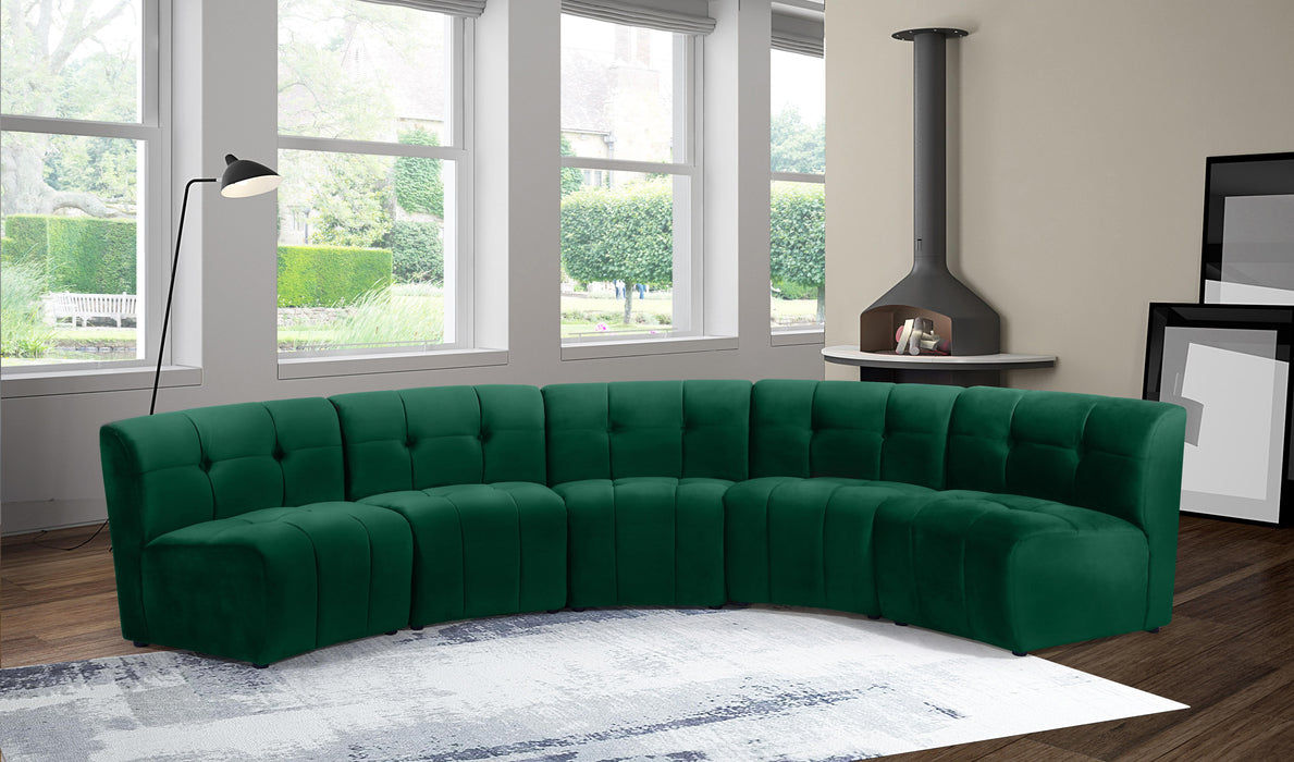 Limitless Green Velvet 5pc. Modular Sectional - Just Furniture (PA) - Multi Location
