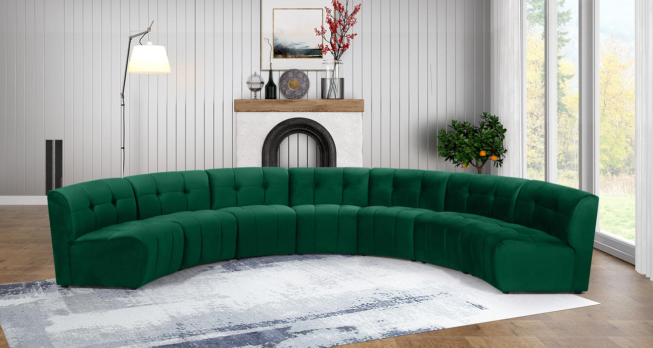 Limitless Green Velvet 7pc. Modular Sectional - Just Furniture (PA) - Multi Location